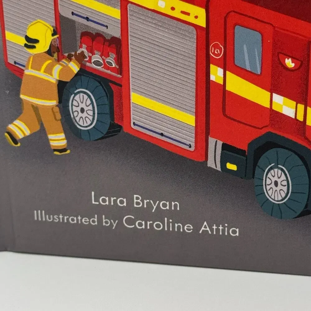Peek Inside‎ How a Fire Truck Works - by Lara Bryan (Board Book) NEW